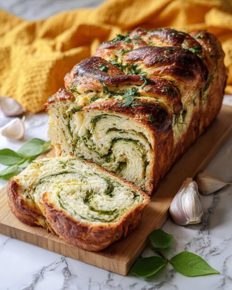 Easy Swirled Vegan Garlic Bread Recipe