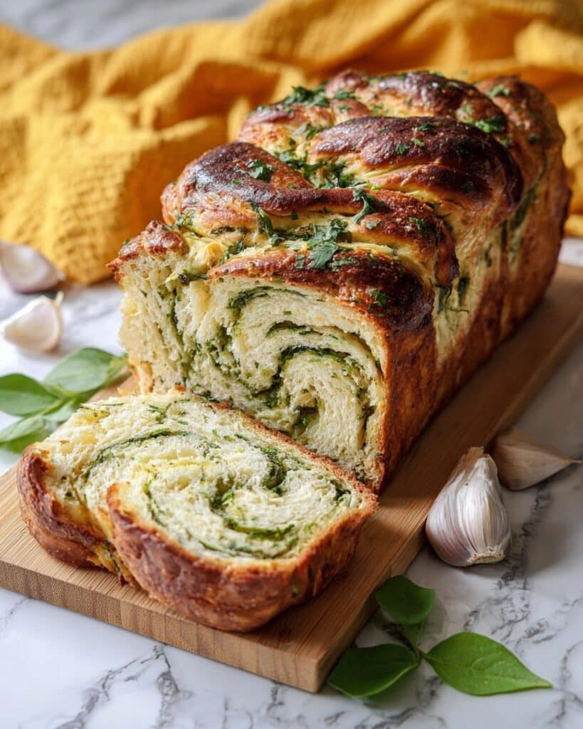 Easy Swirled Vegan Garlic Bread Recipe