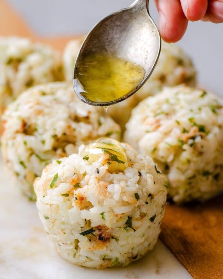 Lemon Butter Salmon Rice Muffins Recipe