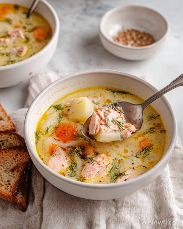 Creamy Salmon and Vegetable Soup Recipe