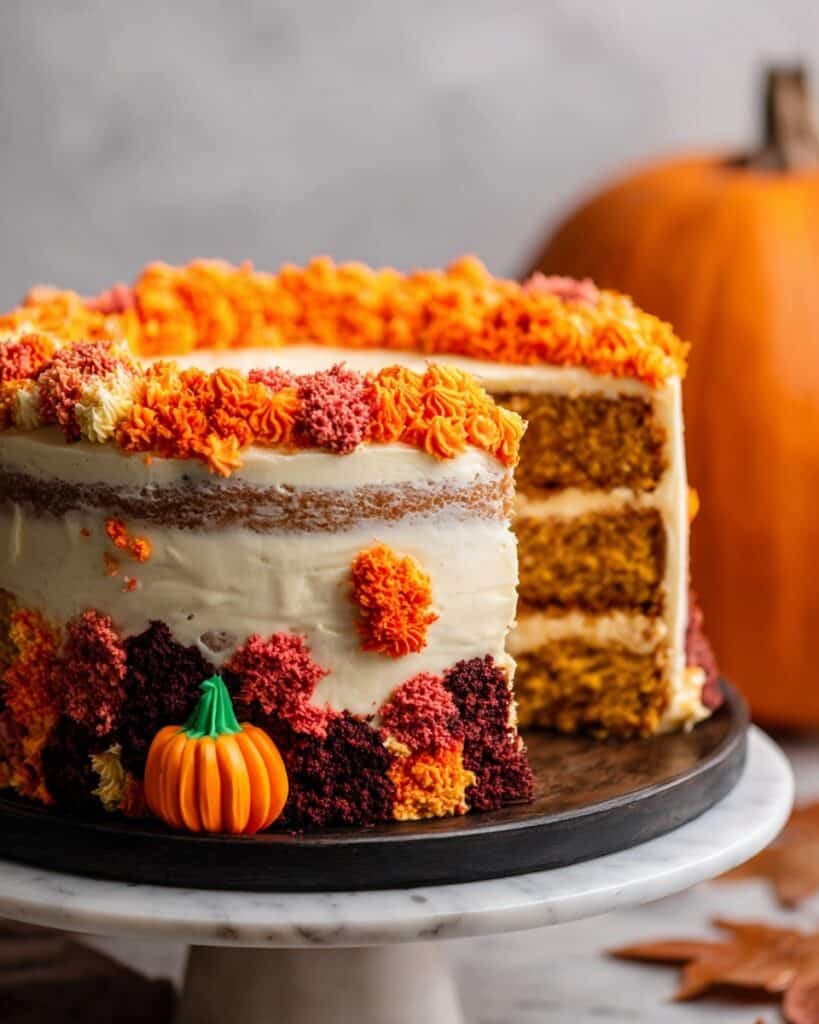 Gluten Free Pumpkin Cake with Cinnamon Buttercream Frosting Recipe