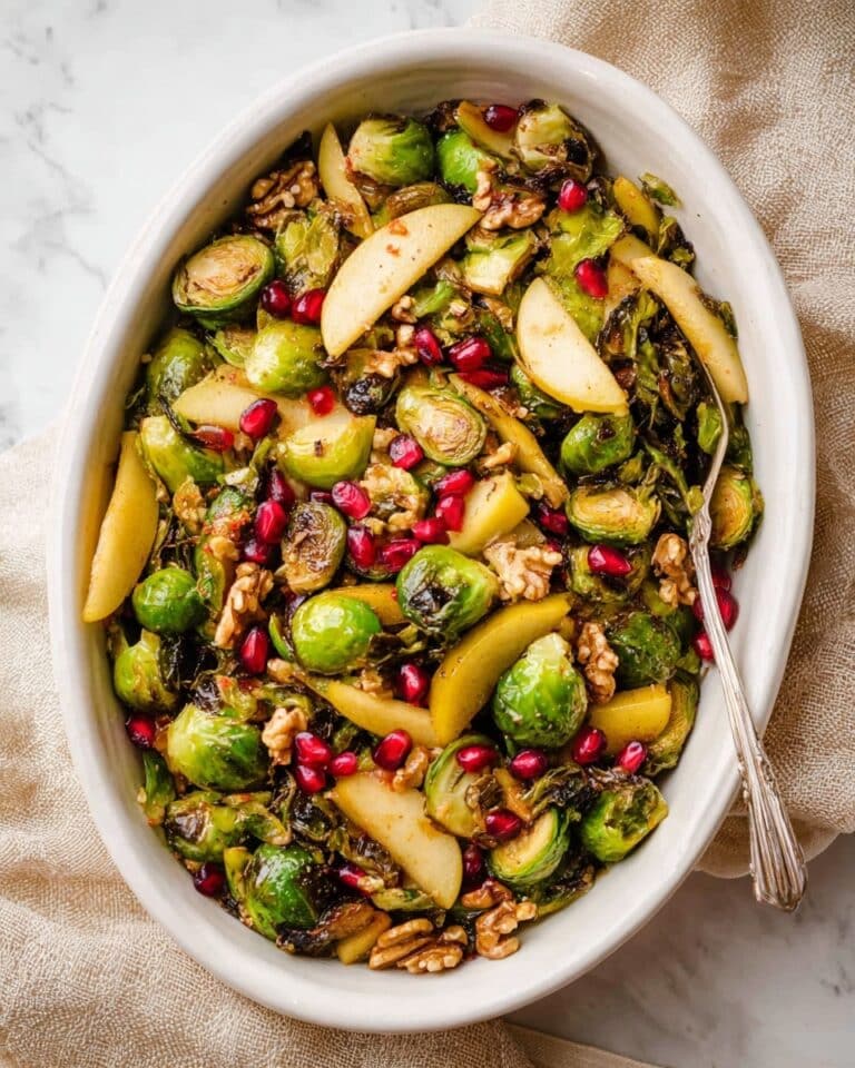Brussels Sprouts Salad with Apples and Candied Walnuts Recipe