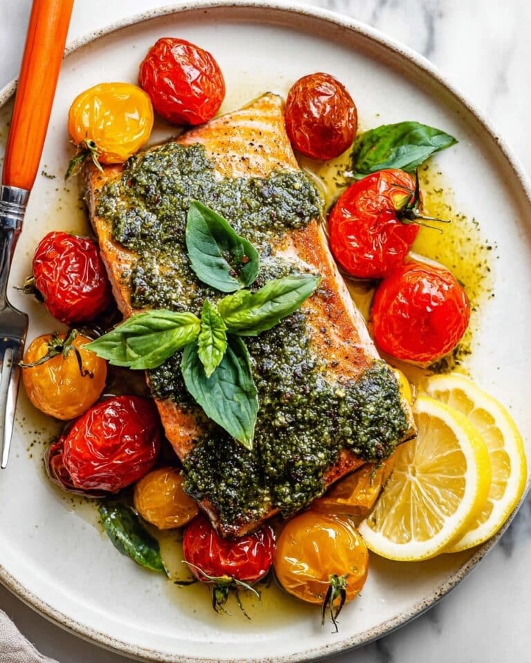 Oven Baked Pesto Salmon Recipe