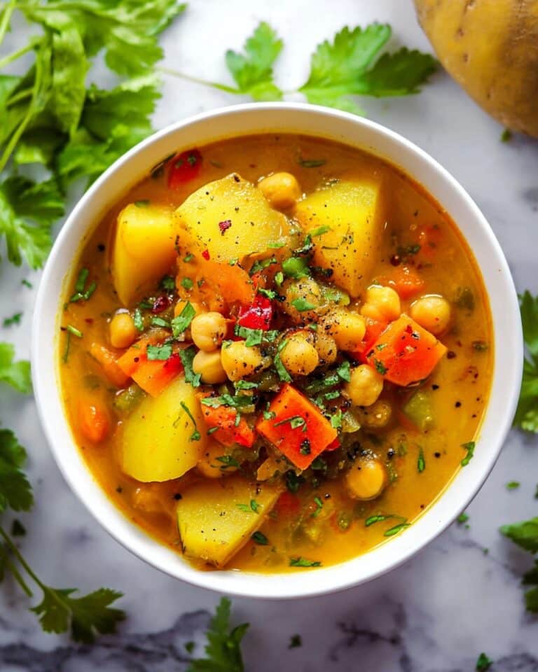 Curry Soup with Chickpeas and Potatoes Recipe
