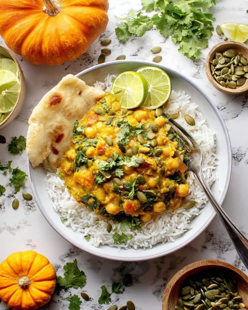 Roasted Pumpkin Chickpea Curry Recipe