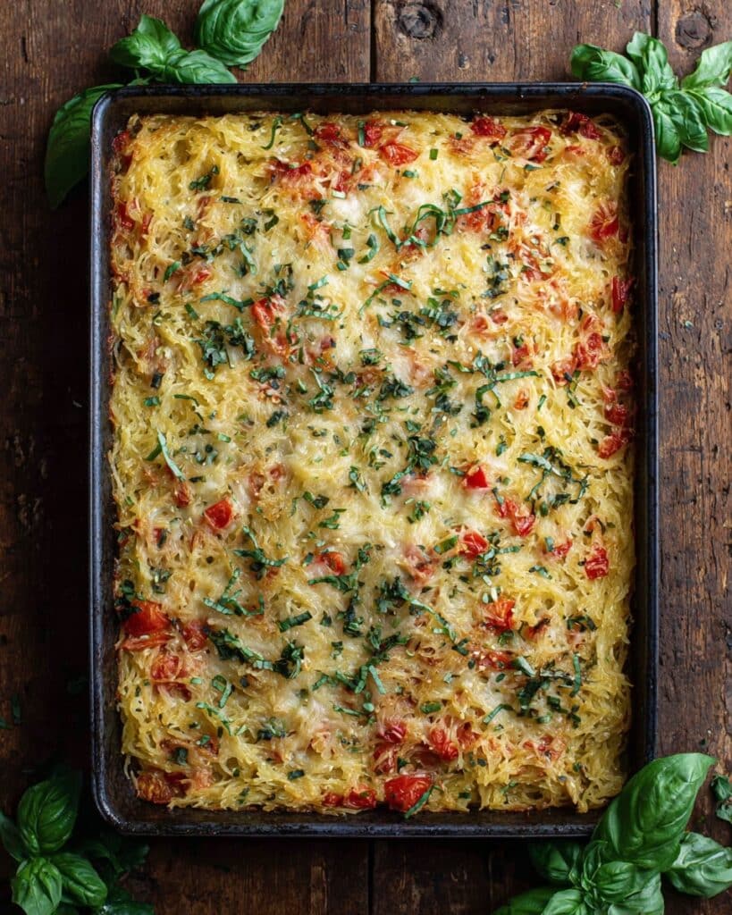 Tomato Parmesan Spaghetti Squash Casserole Recipe