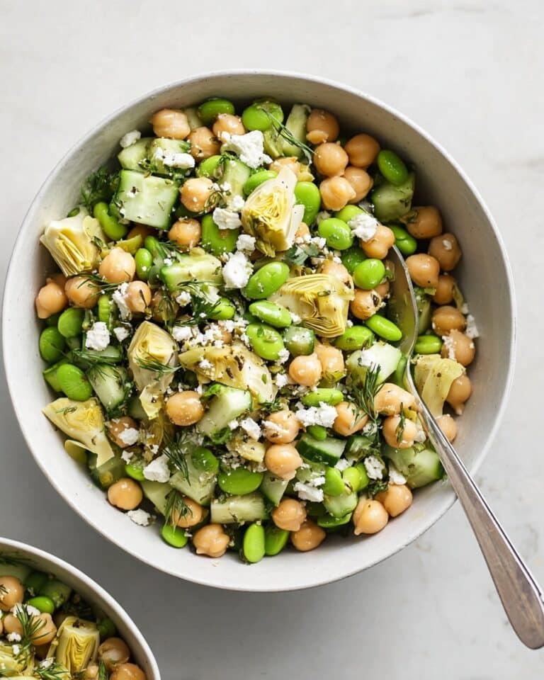 High Protein Edamame Artichoke Salad Recipe