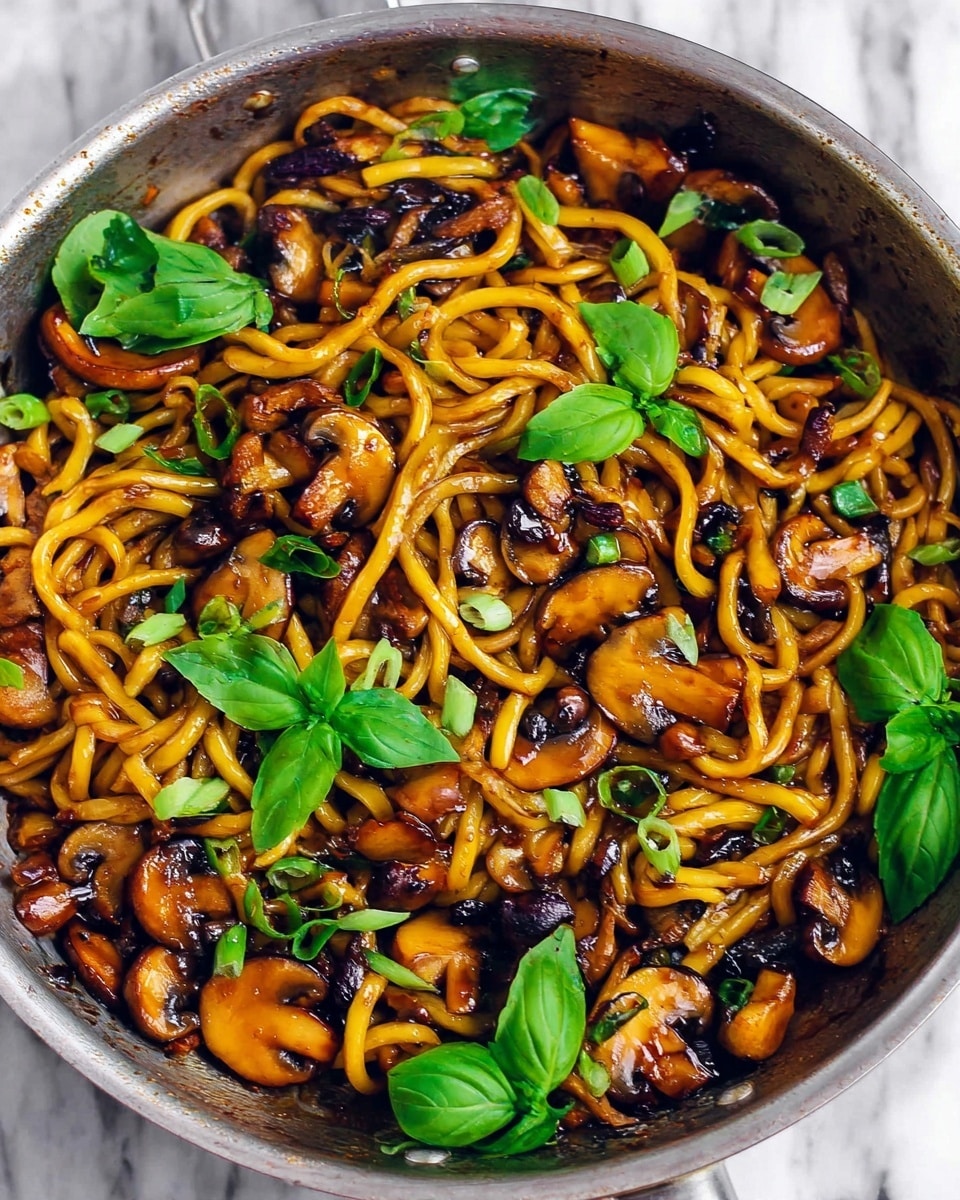 Udon Noodle and Mushroom Stir Fry Recipe