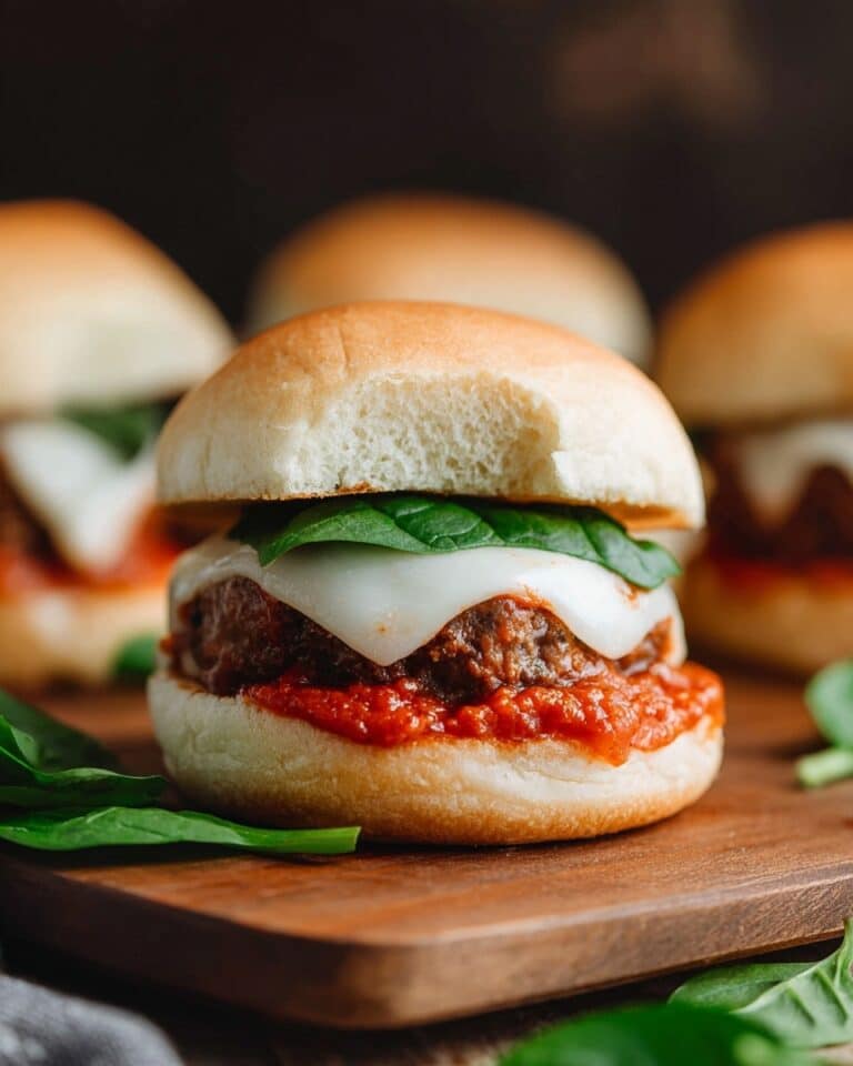 Italian Burgers with Melted Mozzarella and Basil Recipe