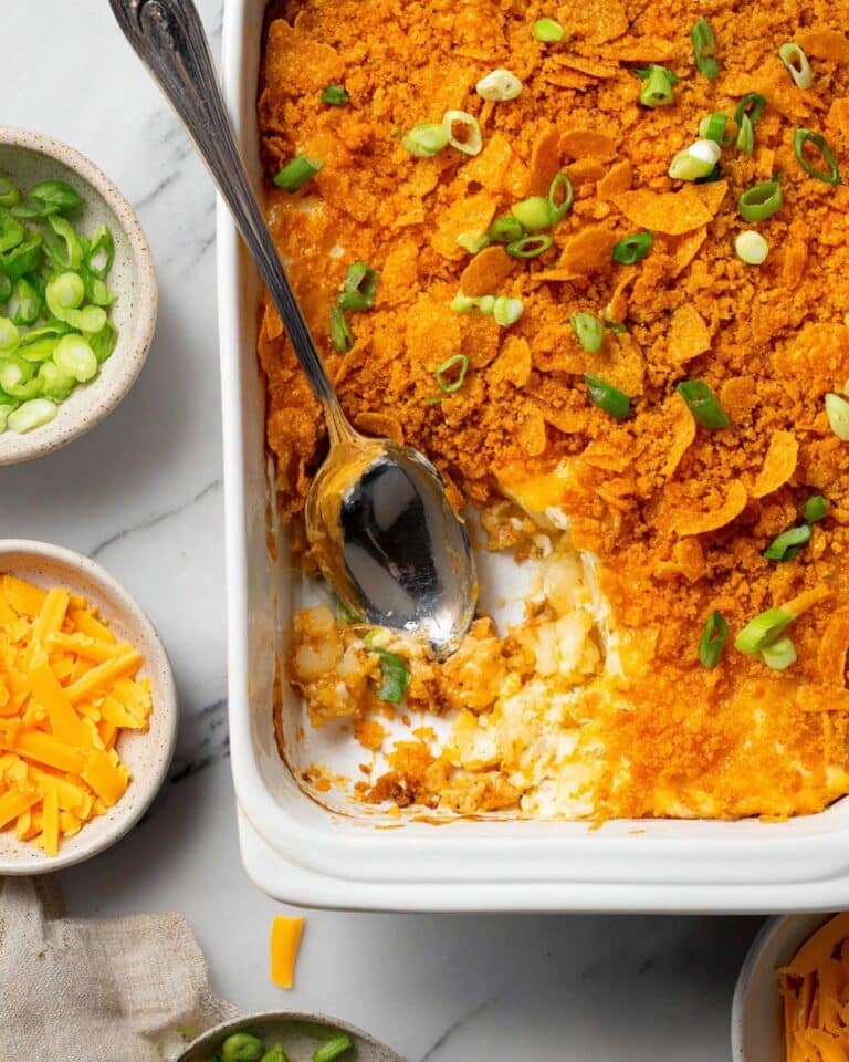 Cheesy Potatoes with Crispy Cracker Topping Recipe