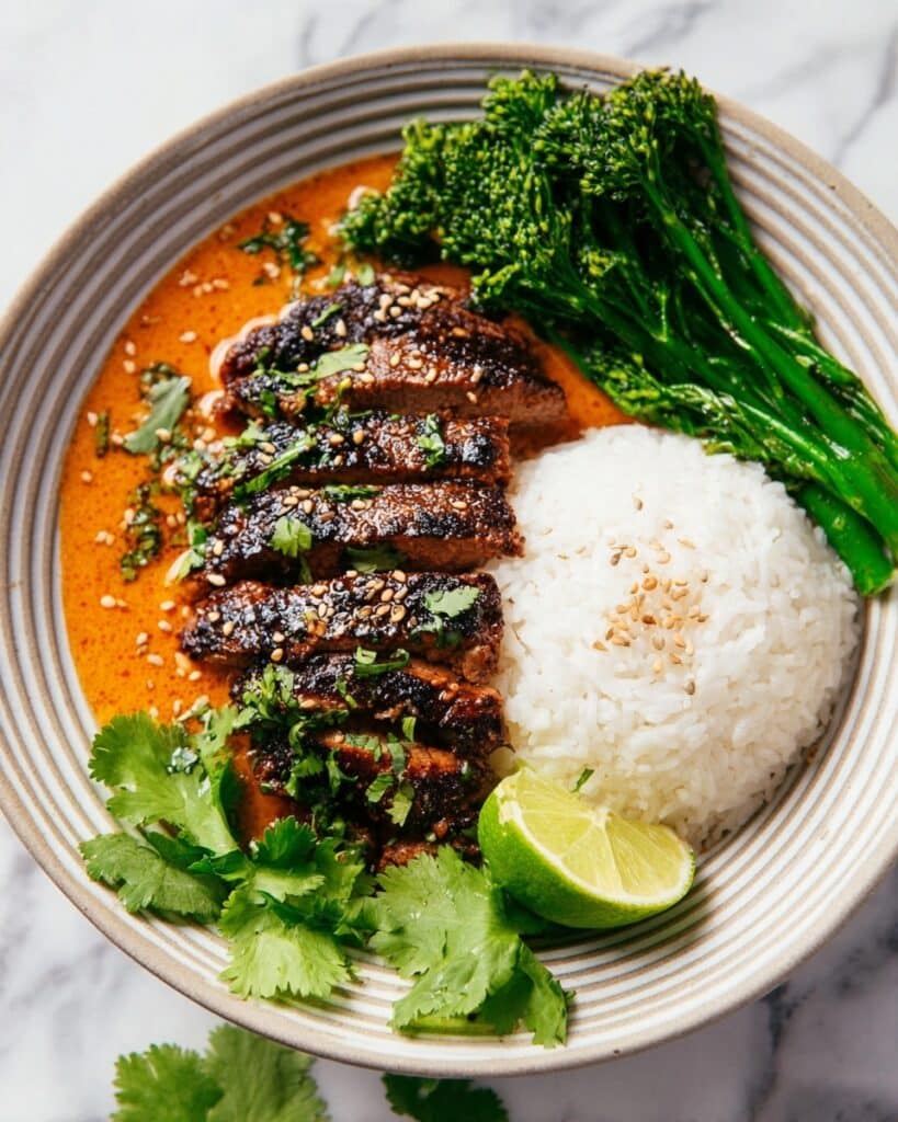Chicken and Basmati Rice in Spicy Coconut Curry Broth Recipe