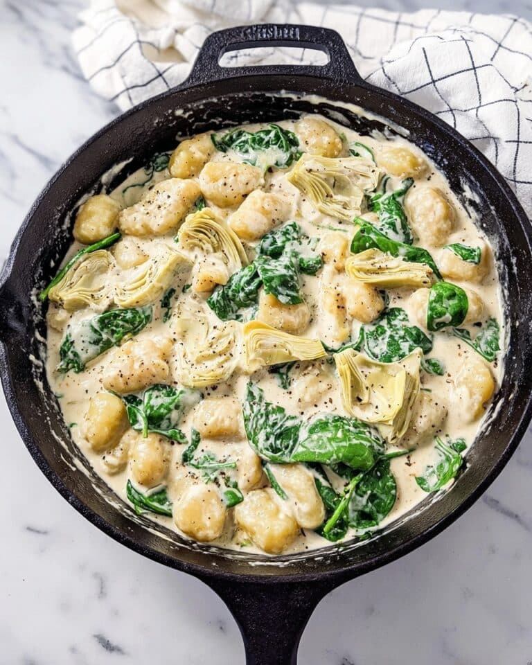 Skillet Spinach Artichoke Gnocchi Recipe