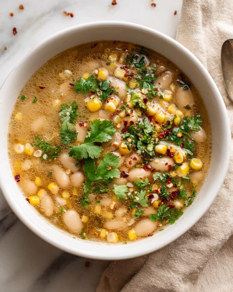 Corn-Simmered Brothy Beans Recipe