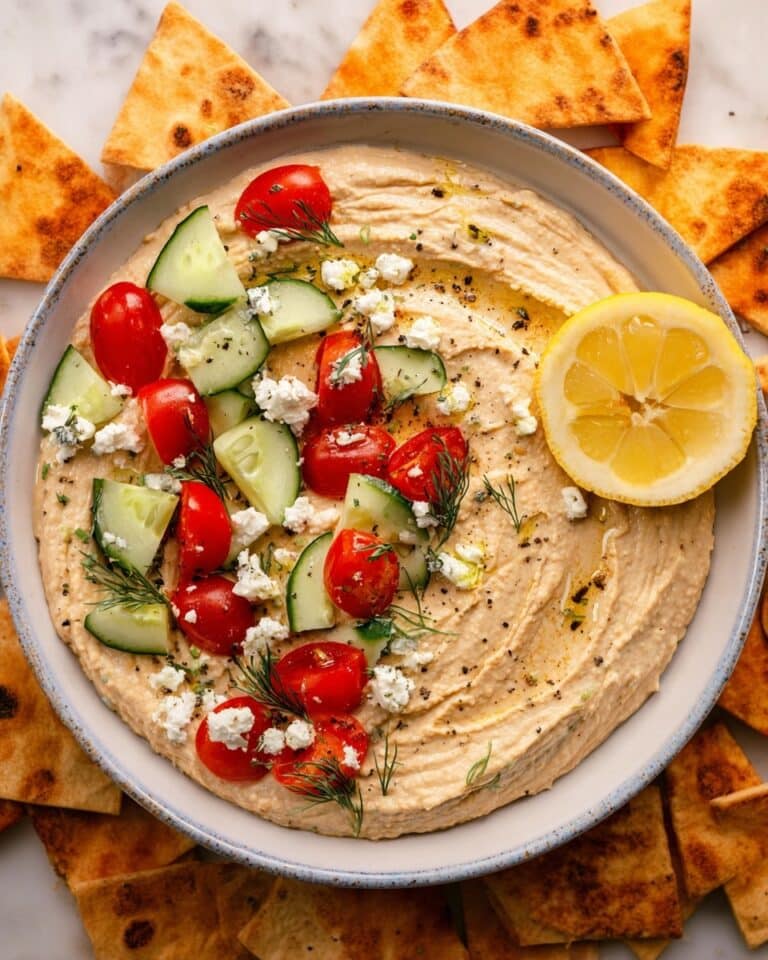 Greek Cucumber Hummus Dip Recipe