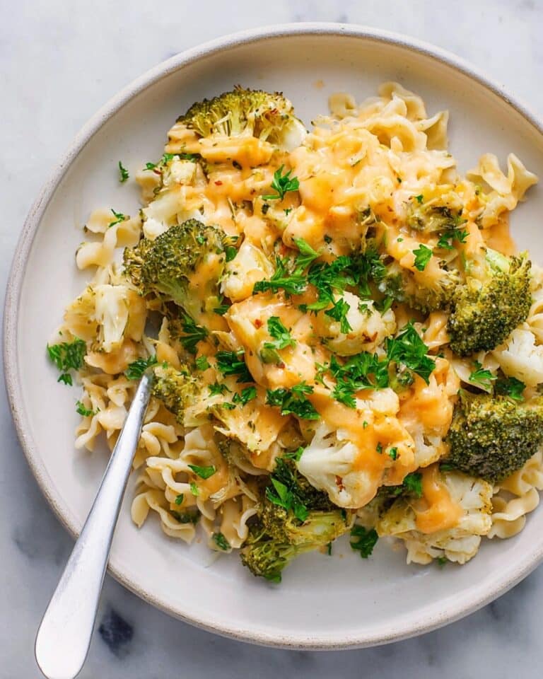 Healthy Broccoli Cheddar Orzo Bake with Chicken Recipe